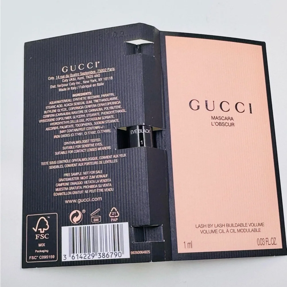 Gucci Mascara L’Obscur Buildable Volume .03fl oz Trial Size Unused